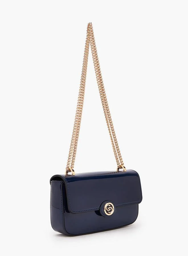 Celeste Solid Crossbody Bag with Chain Strap